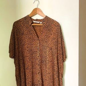 Other Stories Cheetah print shirt dress